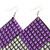 Assorted-Color & Silver-Tone Fabric Dangle-Earrings 12 Per Package E690C
