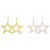 Star Dangle-Earrings Dual-Tone 12 Per Package E699B