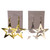 Star Dangle-Earrings Dual-Tone 12 Per Package E699B