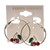 Cherries Hoop-Earrings Silver-Tone & Red 12 Per Package E6A