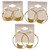 Bananas Hoop-Earrings Gold-Tone & Yellow 12 Per Package E7