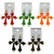 Spike Cross Dangle-Earrings Multi-Color & Silver-Tone 12 Per Package E7010C