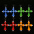 Spike Cross Dangle-Earrings Multi-Color & Silver-Tone 12 Per Package E7010C