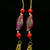 Bead and chain earrings E7031GR