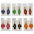 Diamond Shape Dangle-Earrings Multi-Color & Gold-Tone 12 Per Package E76C