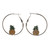 Pineapple Hoop-Earrings Silver-Tone & Green 12 Per Package E9A