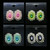 Assorted-Color & Silver-Tone Metal Clip-on-Earrings With Bead Accents 12 Per Package C2205C