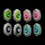 Assorted-Color & Silver-Tone Metal Clip-on-Earrings With Bead Accents 12 Per Package C2205C