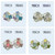 Flower Butterfly Clip-on-Earrings Assorted-Color & Silver-Tone 12 Per Package C2215C