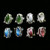 Assorted-Color & Silver-Tone Metal Clip-on-Earrings With Crystal Accents 12 Per Package C2229C