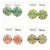 Assorted-Color & Silver-Tone Metal Clip-on-Earrings 12 Per Package C2231C
