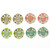 Assorted-Color & Silver-Tone Metal Clip-on-Earrings 12 Per Package C2231C