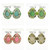 Assorted-Color & Silver-Tone Metal Clip-on-Earrings With Crystal Accents 12 Per Package C2237C