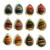 Assorted-Color & Gold-Tone Acrylic Clip-on-Earrings 12 Per Package C5340C