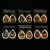 Assorted-Color & Gold-Tone Acrylic Clip-on-Earrings 12 Per Package C5340C