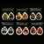 Assorted-Color & Gold-Tone Acrylic Clip-on-Earrings 12 Per Package C5340C
