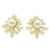 White Acrylic Clip-on-Earrings With Bead Accents 12 Per Package C68