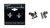 Silver tone cubic zirconia stud earrings with metal tic tac toe shaped design and the stone in the center CZ04A