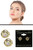Gold tone cubic zirconia stud earrings with a large stone topped with a metal design CZ12