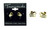 Gold tone cubic zirconia stud earrings with the stone as the body of a swan CZ20