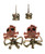 Skull Bow Trio-Earring Set With Crystal Accents Multi-Color & Silver-Tone 12 Per Package T1022C