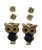 Owl Trio-Earrings With Crystal Accents Silver-Tone & Gold-Tone 12 Per Package T1185C
