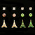 Eiffel Tower Trio-Earring Set With Crystal Accents Multi-Color & Silver-Tone 12 Per Package T1187C