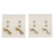Mustache  Trio-Earrings With Crystal Accents Silver-Tone & Gold-Tone 12 Per Package T1214B