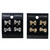 Bow Multiple-Earring-Set With Crystal Accents Silver-Tone & Gold-Tone 12 Per Package ME085B