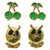 Cherry and owl earrings ME1193b
