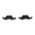 Mustache Multiple-Earring-Set Multi-Color 12 Per Package ME1198C