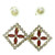Flower Multiple-Earring-Set With Crystal Accents Multi-Color & White 12 Per Package ME284C