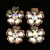 Flower Heart Petals AB Finish Multiple-Earring-Set With Crystal Accents Tri-Tone 12 Per Package ME4179
