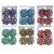 Flower Circle Petals AB Finish Multiple-Earring-Set With Crystal Accents Multi-Color & Silver-Tone 12 Per Package ME4180C