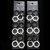 MULTIPLE DANGLE EARRINGS ME418BW