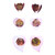 Heart Flower Multiple-Earring-Set  With Faceted Accents Multi-Color 12 Per Package ME4219C