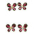 Faceted Butterfly AB Finish Multiple-Earring-Set With Crystal Accents Multi-Color & Silver-Tone 12 Per Package ME4527C