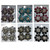 Flower Circle Petals AB Finish Multiple-Earring-Set With Crystal Accents Multi-Color & Silver-Tone 12 Per Package ME4530C