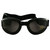 UV 400 Folding Frame with Adjustable Elastic Band Black Acrylic Goggle Style Sunglasses 12SG7450BK