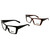 Italian Design Black and Brown Acrylic With Clear Lens 9SG1171CL