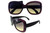 Thick Maroon Frame Sunglasses With Flat Stone Bows and Square Lenses HESG11