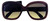Thick Maroon Frame Sunglasses With Flat Stone Bows and Square Lenses HESG11