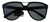 Textured Black Frame Sunglasses With Round Lens HESG31
