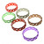 Metallic Finish Acrylic Chain-Shaped Bangle Bracelet Assorted - B1030