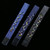 Double-Sided Embroidered Denim Strap Bracelet Blue - B2510