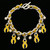 Yellow Ribbon Imitation Leather Accent Chain Bracelet Silver-Tone - B3198-1