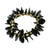 Faceted Acrylic Accent Beaded Stretch Bracelet Black - B35292