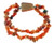Orange stone stretch double bracelet 18B23197HB