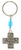 Silver Tone Cross Keychain With Blue Bead Accents KEKC4149