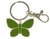 Green Enameled Butterfly With Silver Tone Accents Key Chain KEKC4276